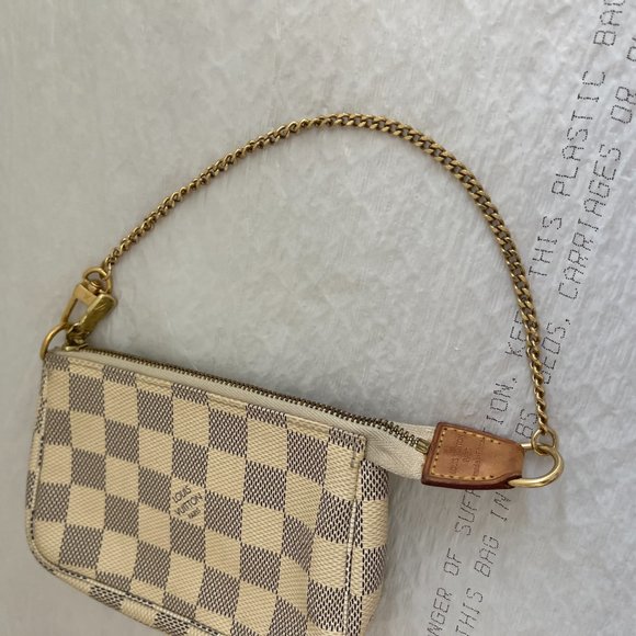 LOUIS VUITTON Damier Azur Mini Pochette Accessoires White - Picture 11 of 15